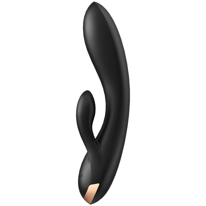 SATISFYER - VIBRATEUR DOUBLE FLEX APP NOIR