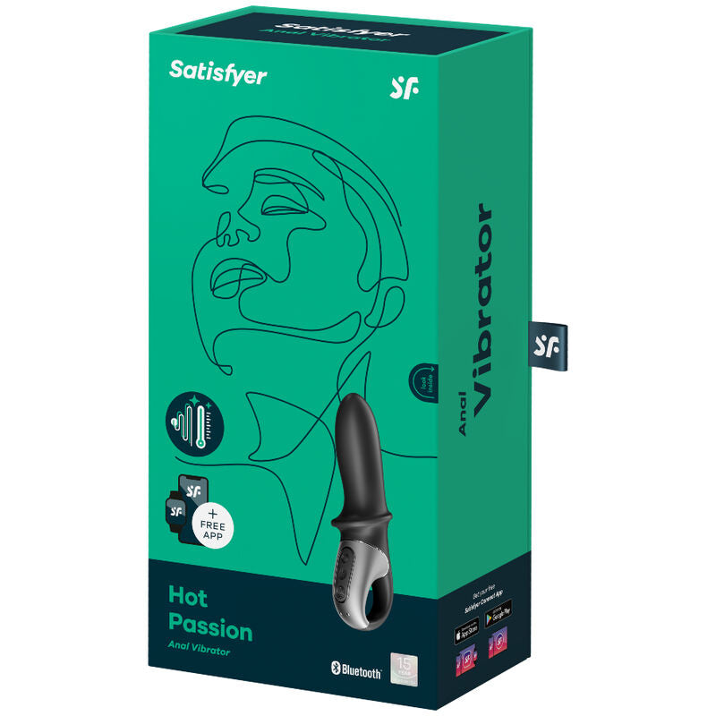 SATISFYER - APPLICATION VIBRATEUR ANAL HOT PASSION NOIR