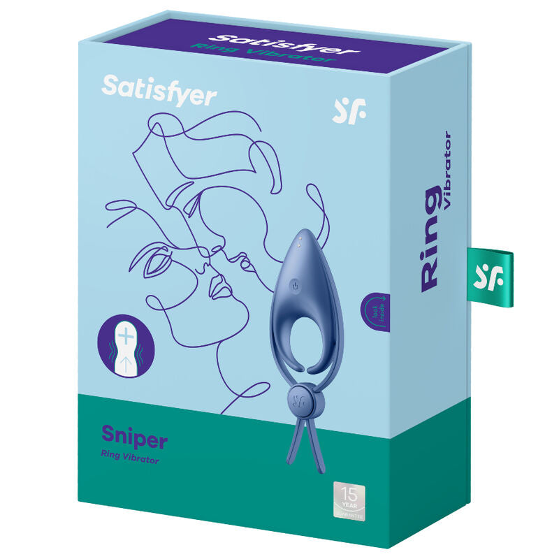SATISFYER - SNIPER RING VIBRATOR ZWART