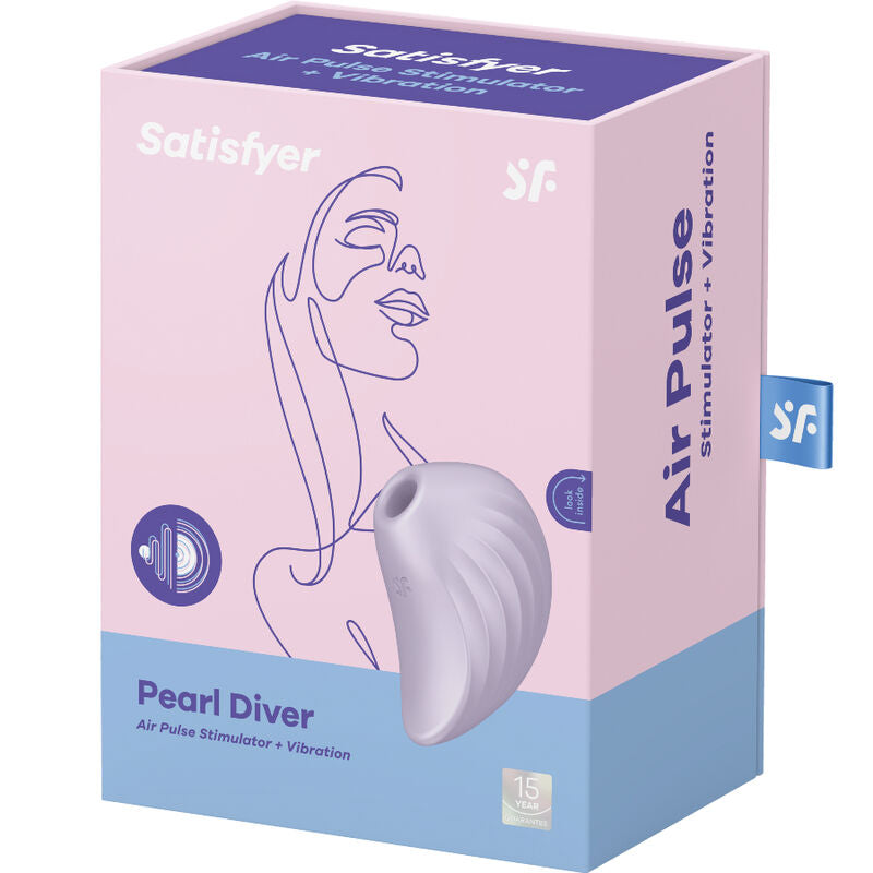 SATISFYER - PEARL DIVER AIR PULSE STIMULATOR &amp; VIBRATOR VIOLET