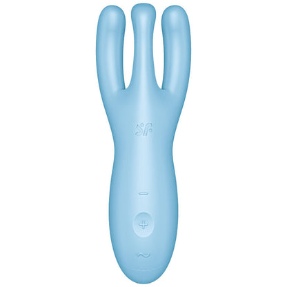 SATISFYER - THREESOME 4 VIBRATORAPP BLAU