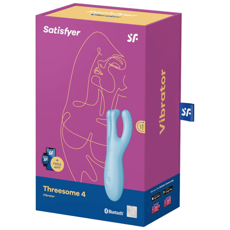 SATISFYER - THREESOME 4 VIBRATOR APP BLAUW