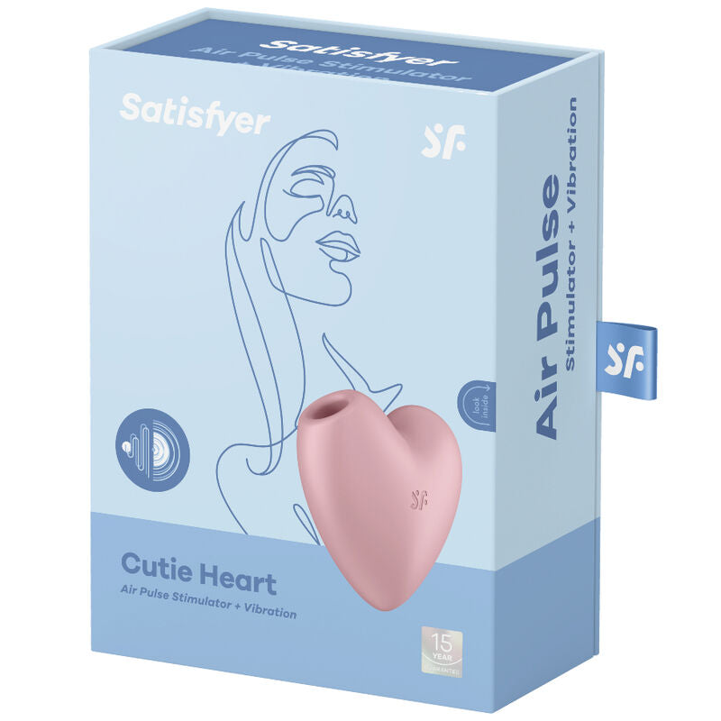 SATISFYER - SCHATTIGE HART LUCHT PULS STIMULATOR &amp; VIBRATOR ROZE