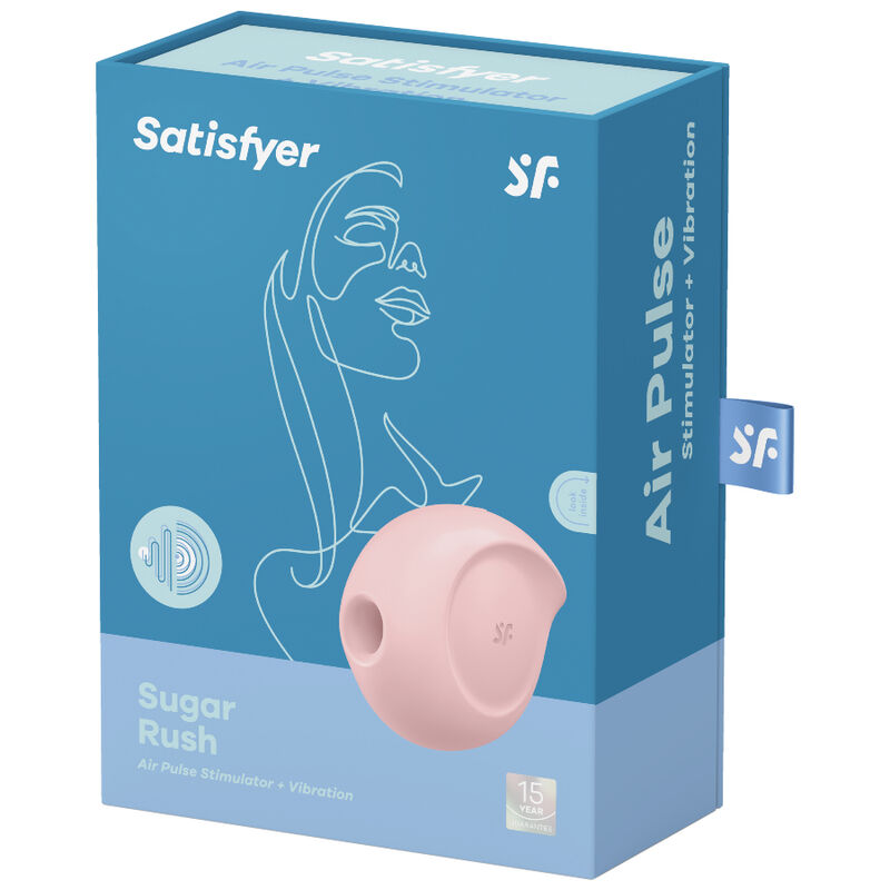 SATISFYER - SUGAR RUSH AIR PULSE STIMULATOR &amp; VIBRATOR BLAUW