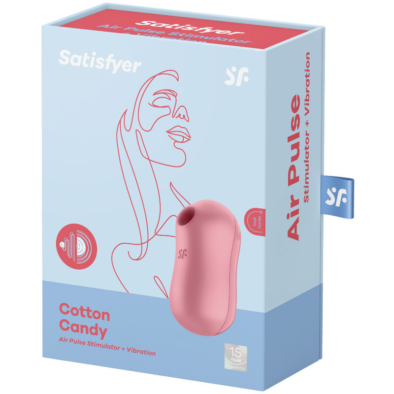 SATISFYER - STIMULATEUR ET VIBRATEUR À IMPULSIONS D'AIR À LA BARBE À COTON ROSE
