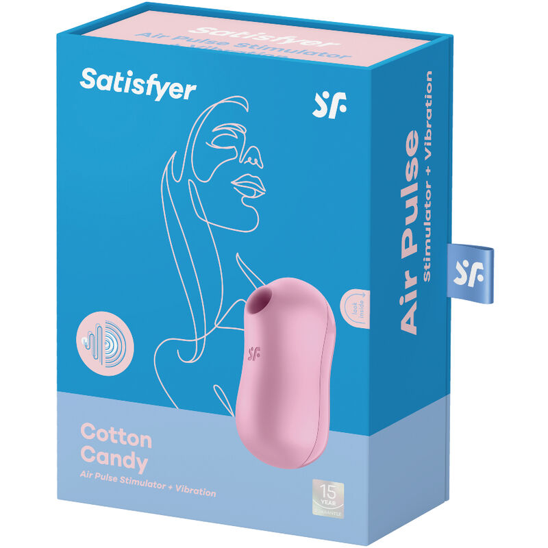 SATISFYER - STIMULATEUR ET VIBRATEUR À IMPULSIONS D'AIR À LA BARBE À COTON ROSE