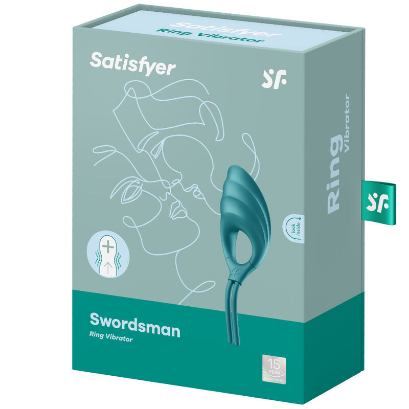 SATISFYER - SWORDSMAN RING VIBRATOR BLAUW