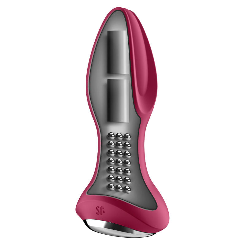 SATISFYER - ROTATOR PLUG 2+ VIBRERENDE PLUGAPP ROOD