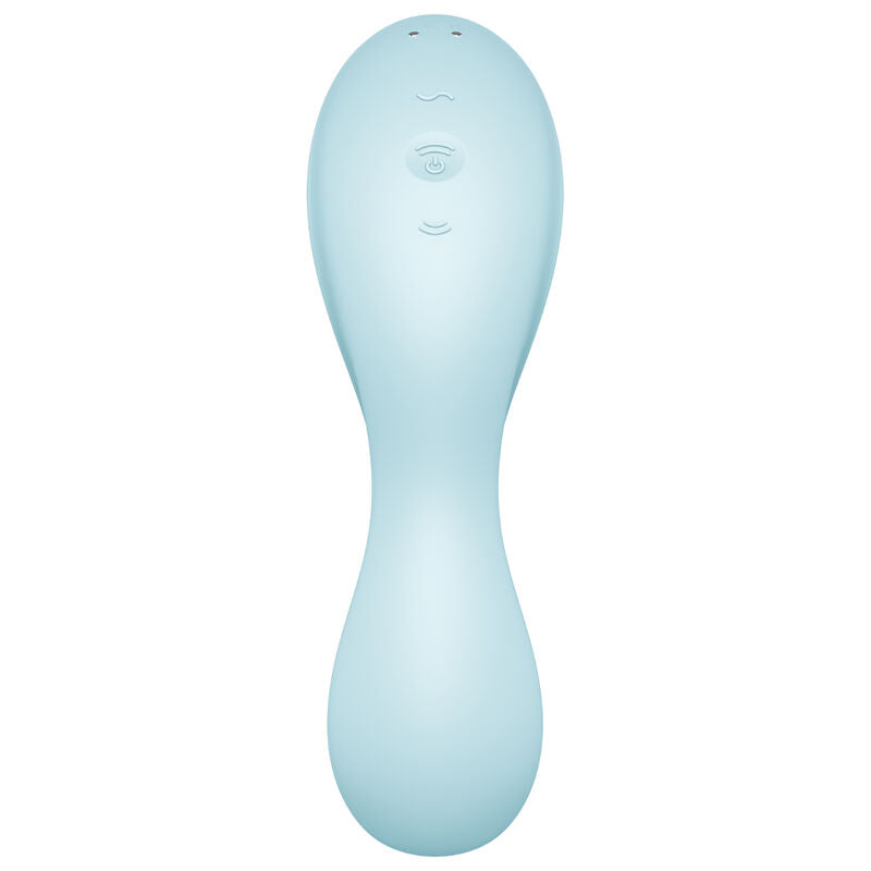 SATISFYER - CURVY TRINITY 5 AIR PULSE STIMULATOR & VIBRATOR APP BLAU