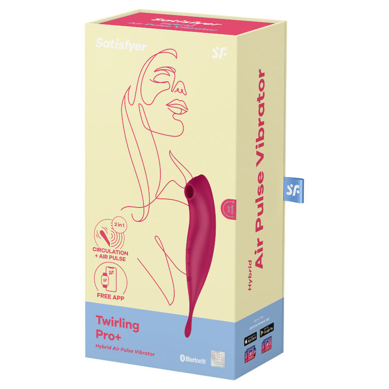 SATISFYER - TWIRLING PRO+ AIR PULSE STIMULATOR &amp; VIBRATOR APP GROEN