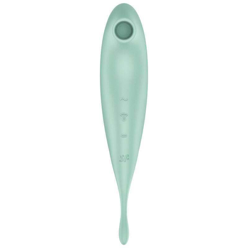 SATISFYER - TWIRLING PRO+ AIR PULSE STIMULATOR &amp; VIBRATOR APP GROEN