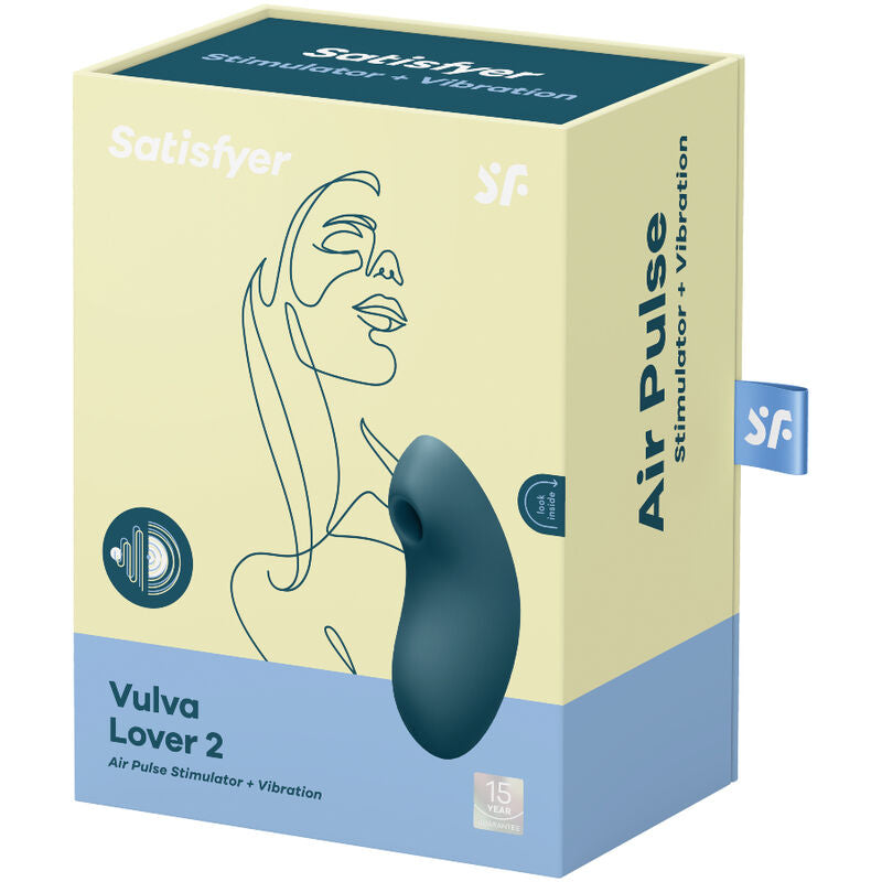 SATISFYER - VULVA LOVER 2 AIR PULSE STIMULATOR &amp; VIBRATOR WHITE
