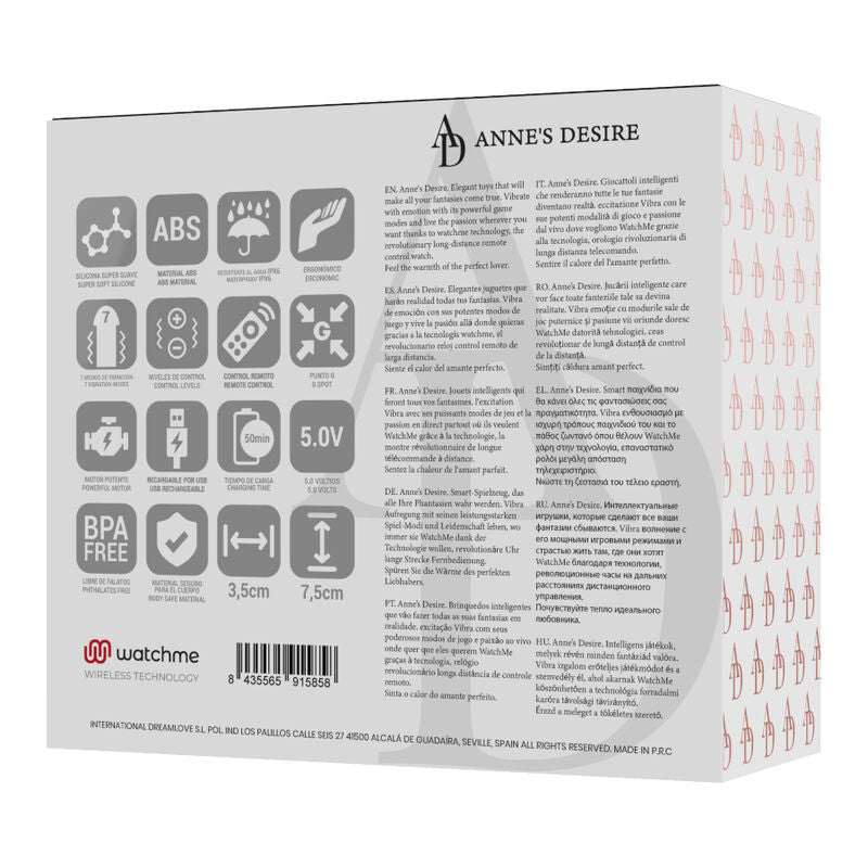 LE DÉSIR D'ANNE - TECHNOLOGIE DE TÉLÉCOMMANDE EGG WATCHME BLACK