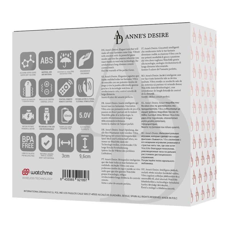 LE DÉSIR D'ANNE - PANTY PLEASURE TECHNOLOG A WATCHME NOIR/OR