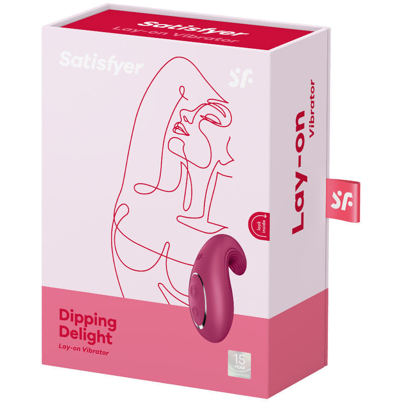 SATISFYER - VIBRATEUR DIPPING DELIGHT LAID-ON ROUGE