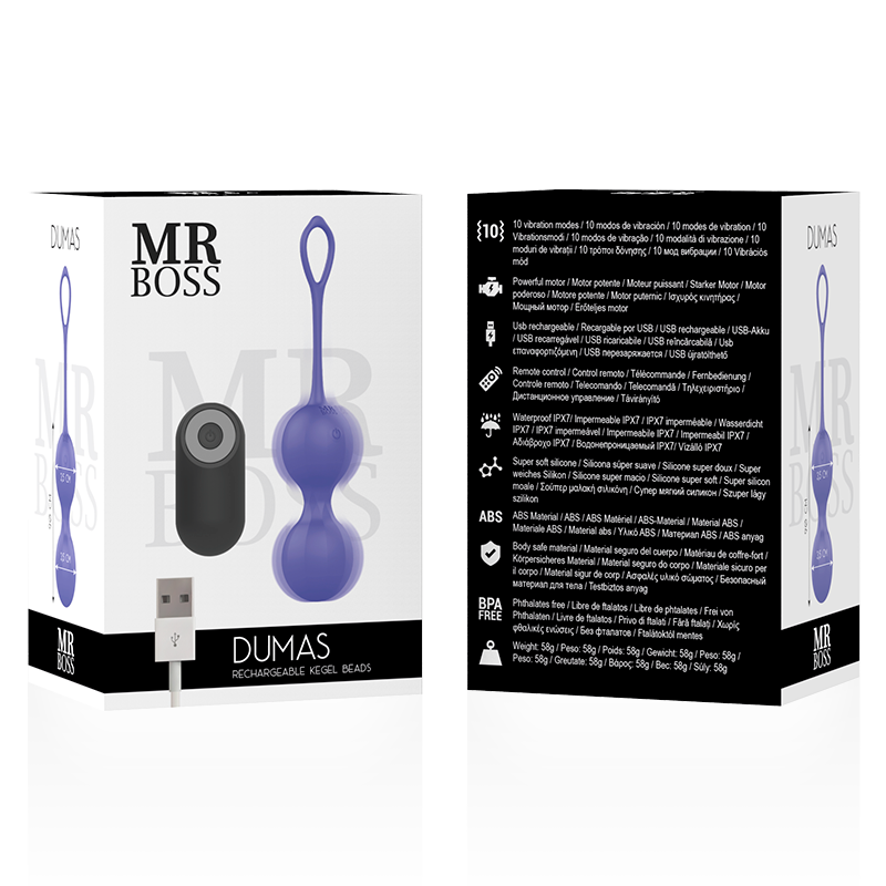 MR BOSS - DUMAS VIBRERENDE KEGELBALLEN MET AFSTANDSBEDIENING