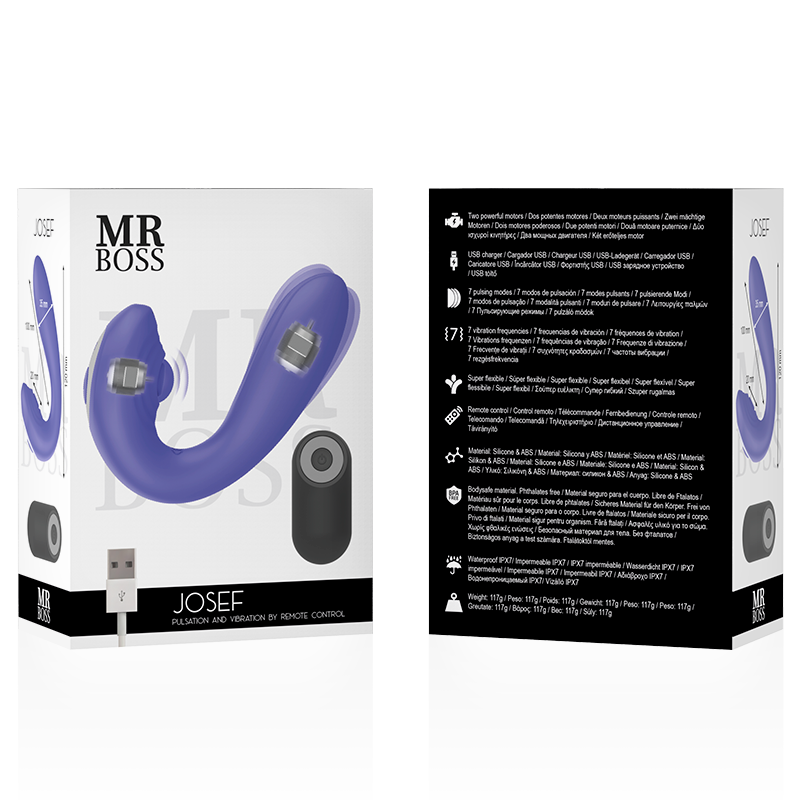 MR BOSS - JOSEF TÉLÉCOMMANDE À PULSATIONS ET VIBRATIONS POUR COUPLES