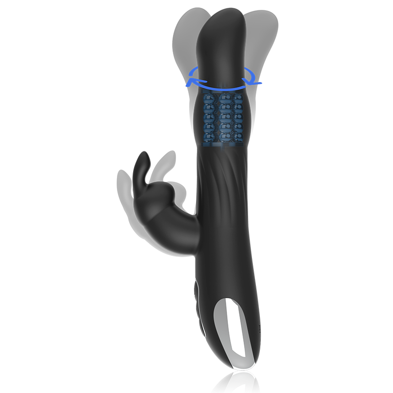 BRILLY GLAM- MOEBIUS RABBIT VIBRATOR &amp; ROTATOR COMPATIBEL MET WATCHME DRAADLOZE TECHNOLOGIE