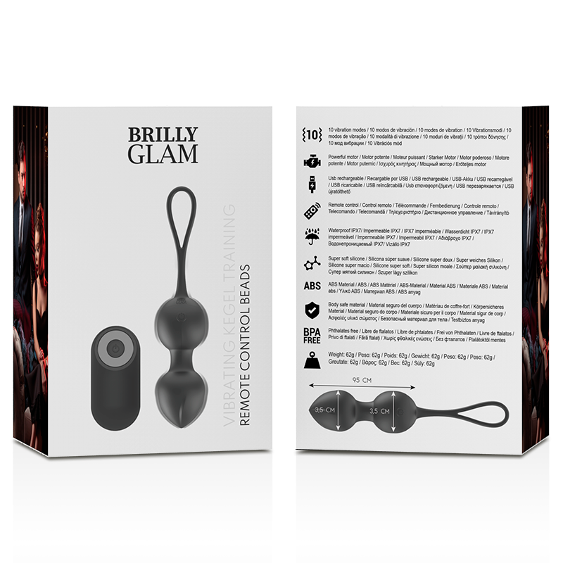 BRILLY GLAM - VIBRERENDE KEGELKRALEN MET AFSTANDSBEDIENING