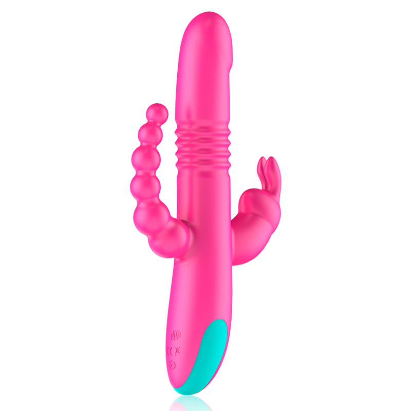 HAPPY LOKY - DONALD DRIEVOUDIGE STIMULATIE: ANAAL, G-SPOT &amp; CLITORAAL WATCHME DRAADLOZE TECHNOLOGIE COMPATIBEL