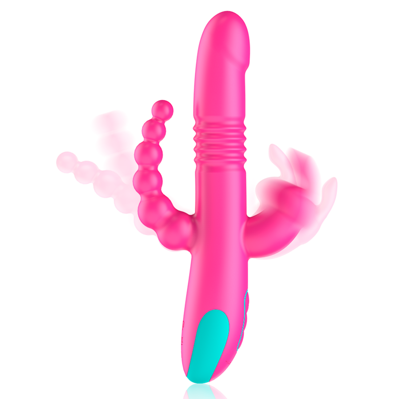 HAPPY LOKY - DONALD DRIEVOUDIGE STIMULATIE: ANAAL, G-SPOT &amp; CLITORAAL WATCHME DRAADLOZE TECHNOLOGIE COMPATIBEL