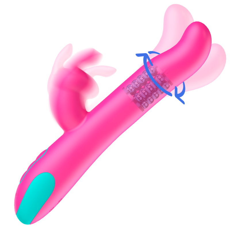 HAPPY LOKY - PLUTO KONIJN VIBRATOR &amp; ROTATOR WATCHME DRAADLOZE TECHNOLOGIE COMPATIBEL