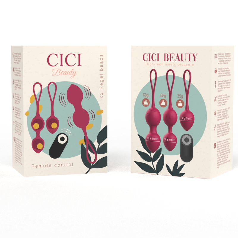 CICI BEAUTY - 3 BILLES VIBRATOIRES EN SILICONE DE QUALITÉ SUPÉRIEURE AVEC TÉLÉCOMMANDE