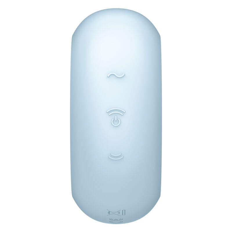SATISFYER - PRO TO GO 3 DUBBELE LUCHTPULS STIMULATOR &amp; VIBRATOR BLAUW