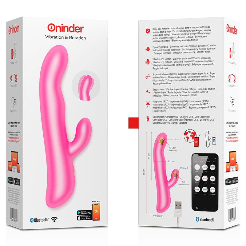 ONINDER - OSLO VIBRATIE &amp; ROTATIE ZWART - GRATIS APP