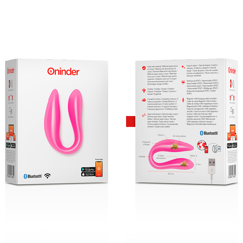 ONINDER - LISBOA G-SPOT EN CLITORALE STIMULATOR ROZE - GRATIS APP