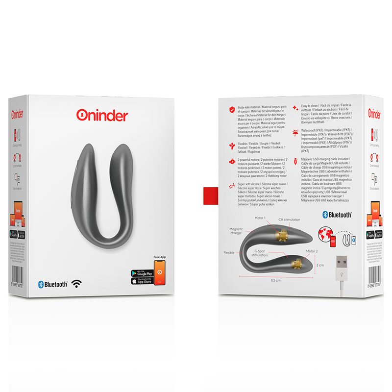 ONINDER - LISBOA G-SPOT EN CLITORALE STIMULATOR ROZE - GRATIS APP