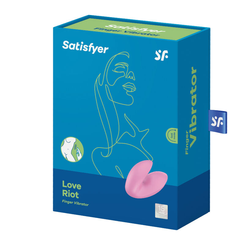 SATISFYER - LOVE RIOT VINGERVIBRATOR ROZE
