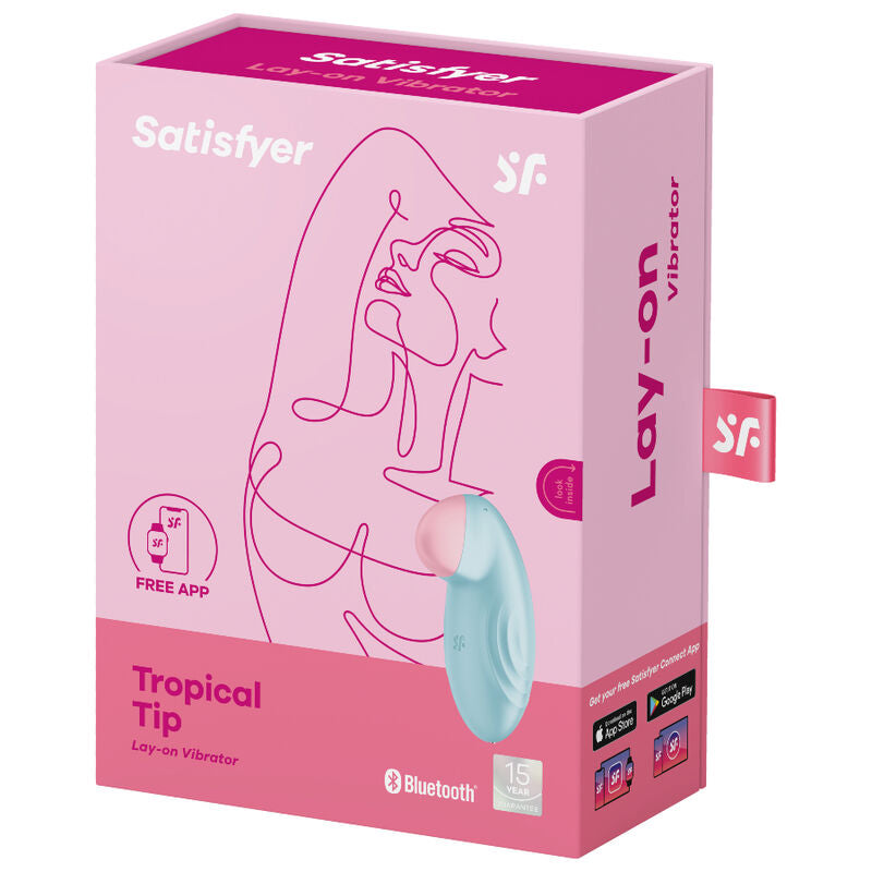 SATISFYER - VIBRATEUR À PLACE À POINTE TROPICAL VIOLET