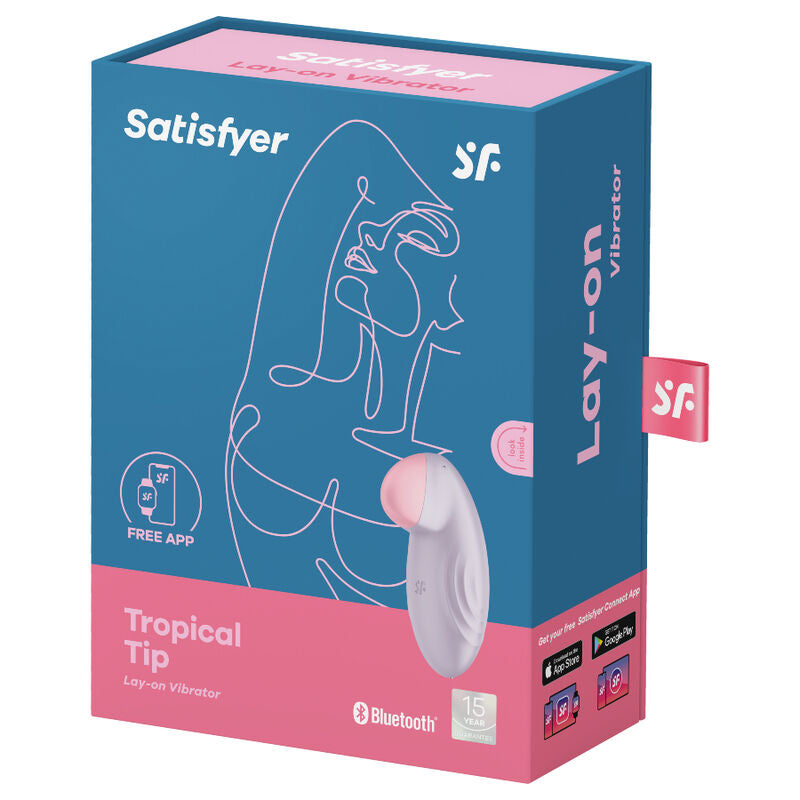 SATISFYER - VIBRATEUR À PLACE À POINTE TROPICAL VIOLET