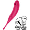 SATISFYER - TWIRLING PRO AIR PULSE STIMULATOR & VIBRATOR BLAU