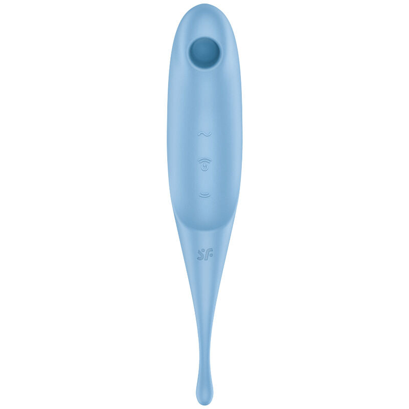 SATISFYER - TWIRLING PRO AIR PULSE STIMULATEUR ET VIBRATEUR BLEU