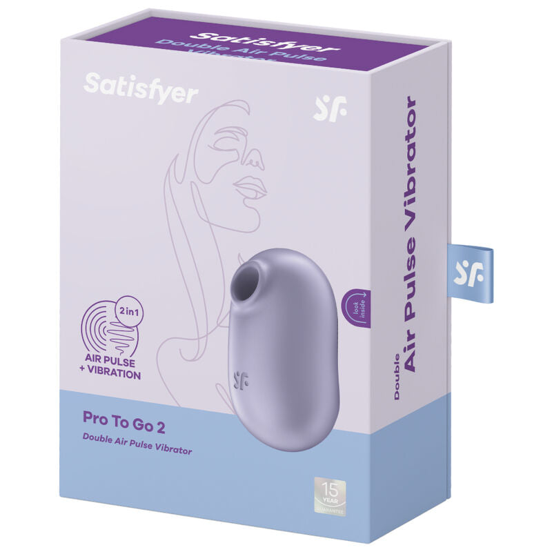 SATISFYER - PRO TO GO 2 DUBBELE LUCHTPULS STIMULATOR &amp; VIBRATOR GROEN