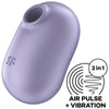 SATISFYER - PRO TO GO 2 DOPPELTER LUFTPULSSTIMULATOR & VIBRATOR GRÜN
