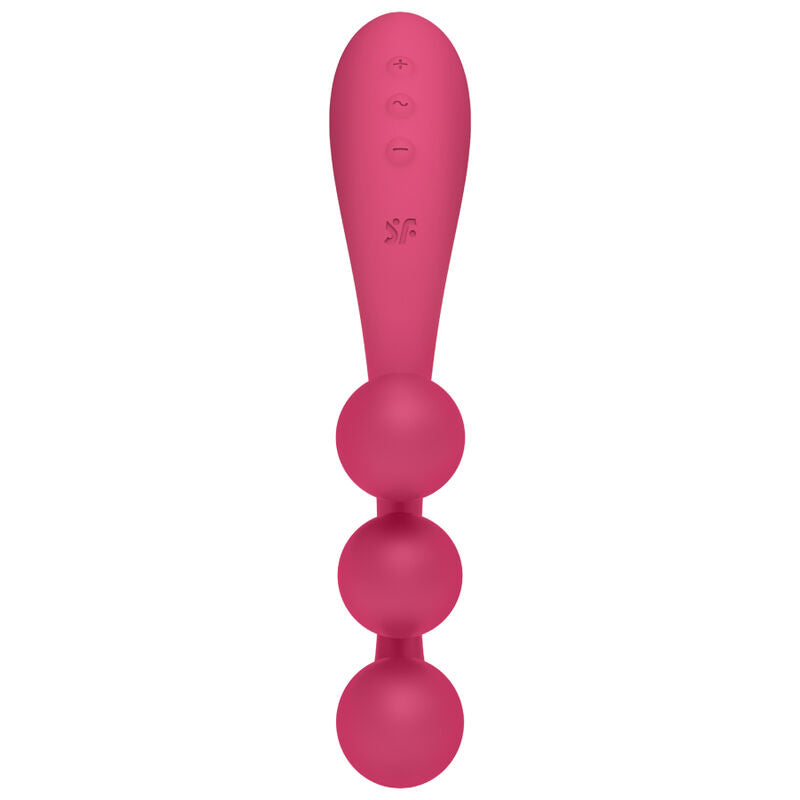 SATISFYER - MULTIVIBRATEUR TRI BALL 1 ROUGE