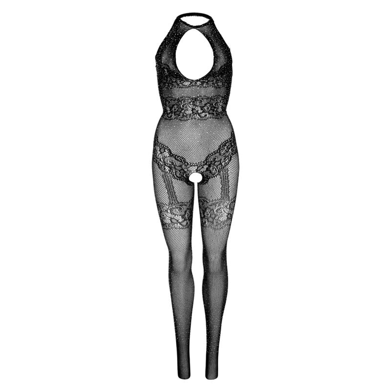 LEG AVENUE - NAADLOZE NETBODYSTOCKING, ÉÉN MAAT - ZWART