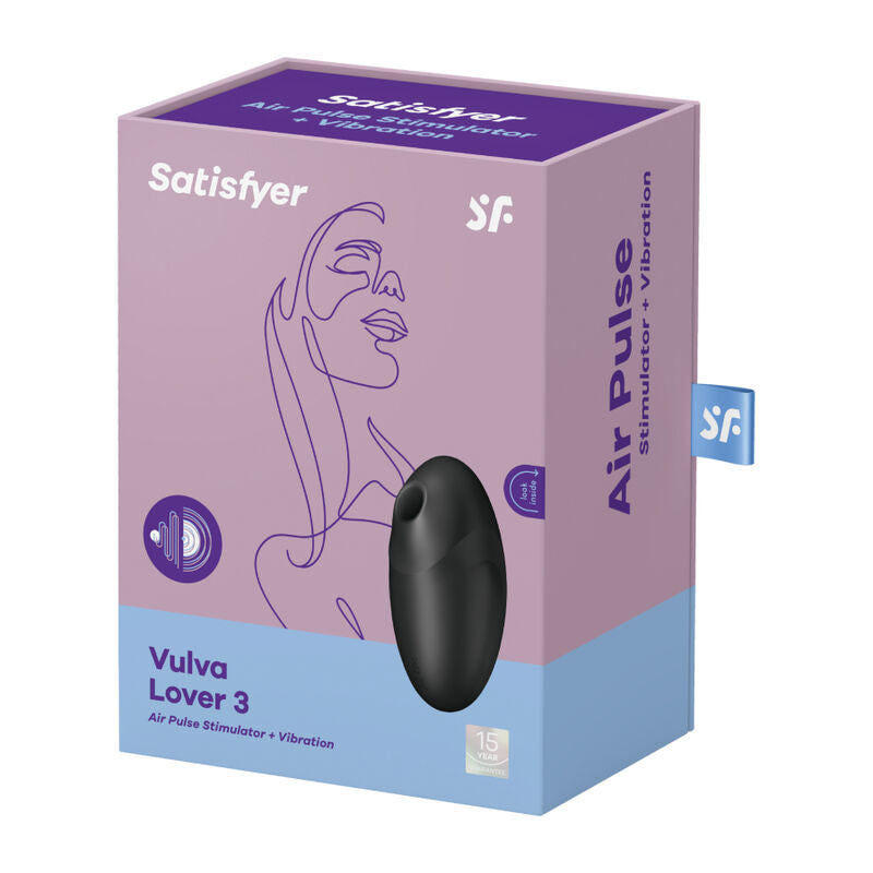 SATISFYER - VULVA LOVER 3 STIMULATEUR À IMPULSIONS D'AIR ET VIBRATEUR ROSE