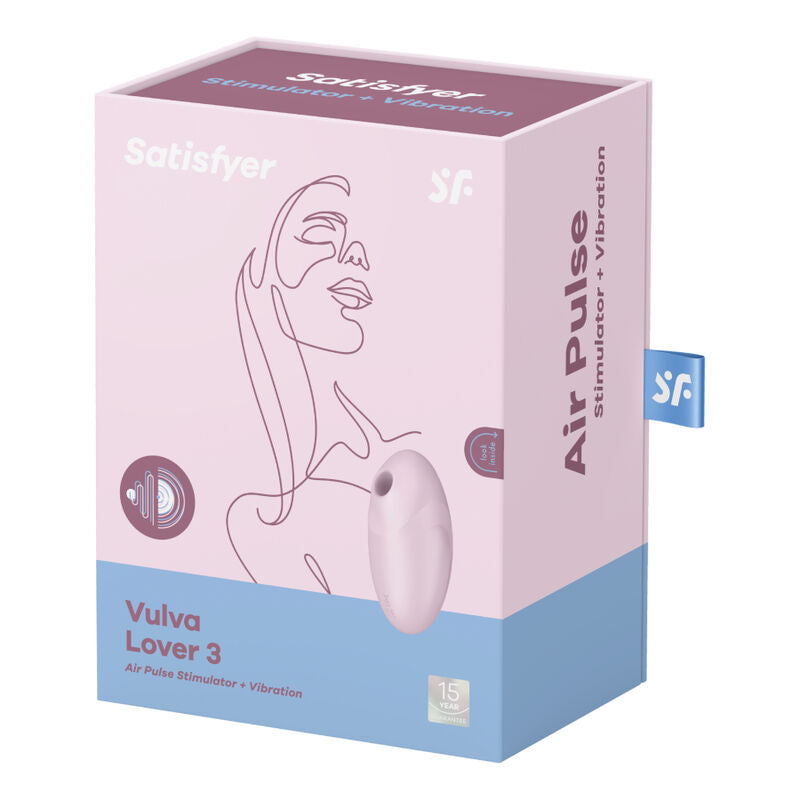 SATISFYER - VULVA LOVER 3 STIMULATEUR À IMPULSIONS D'AIR ET VIBRATEUR ROSE