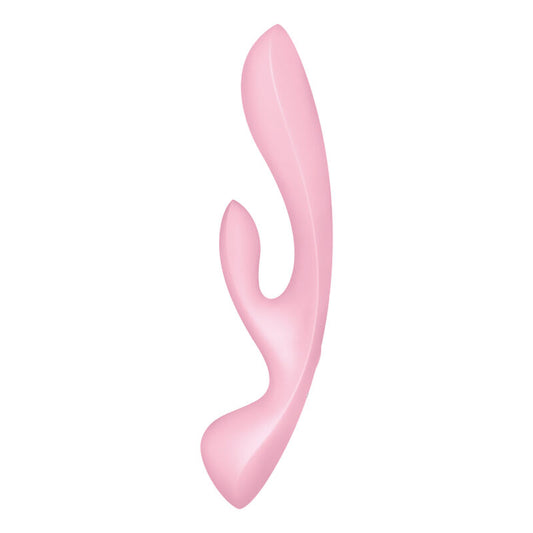SATISFYER - TRIPLE OH HYBRIDE VIBRATION BLEU