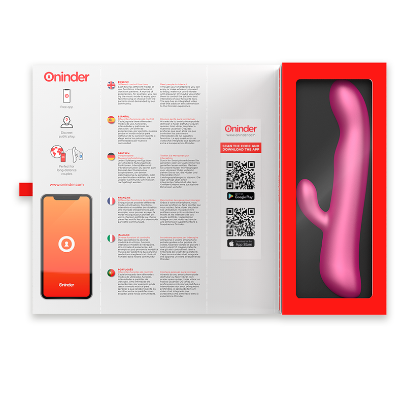 ONINDER - OSLO VIBRATIE &amp; ROTATIE ZWART - GRATIS APP