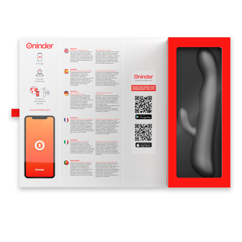 ONINDER - OSLO VIBRATIE &amp; ROTATIE ZWART - GRATIS APP