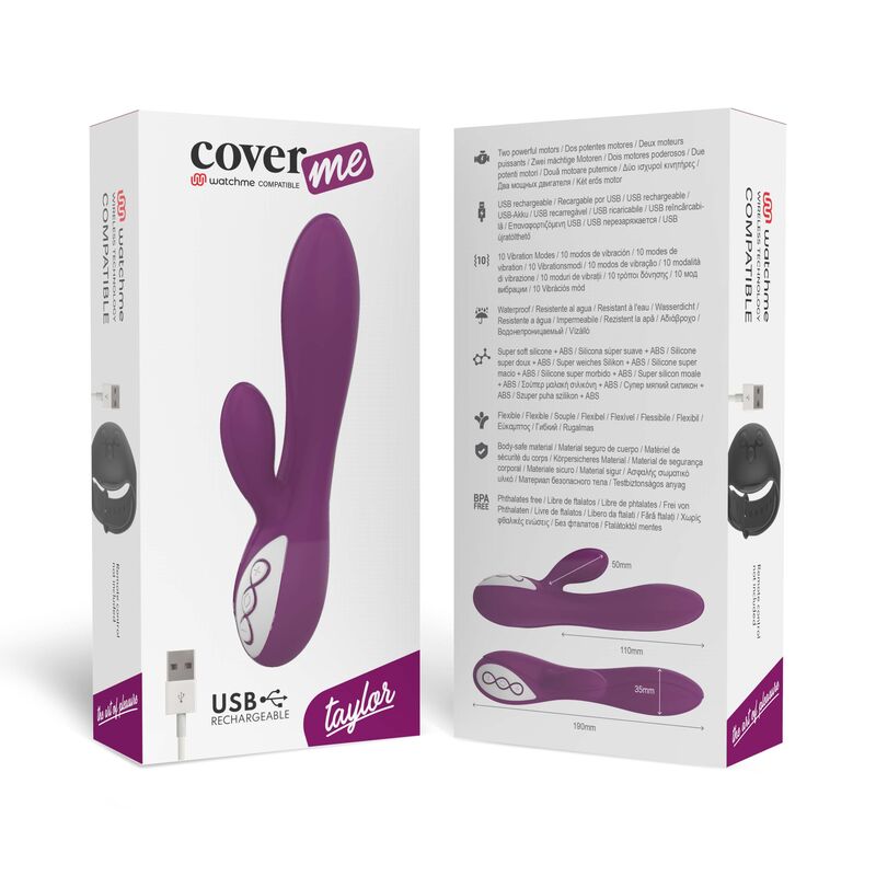 COVERME - VIBRATEUR TAYLOR, COMPATIBLE AVEC LA TECHNOLOGIE SANS FIL WATCHME