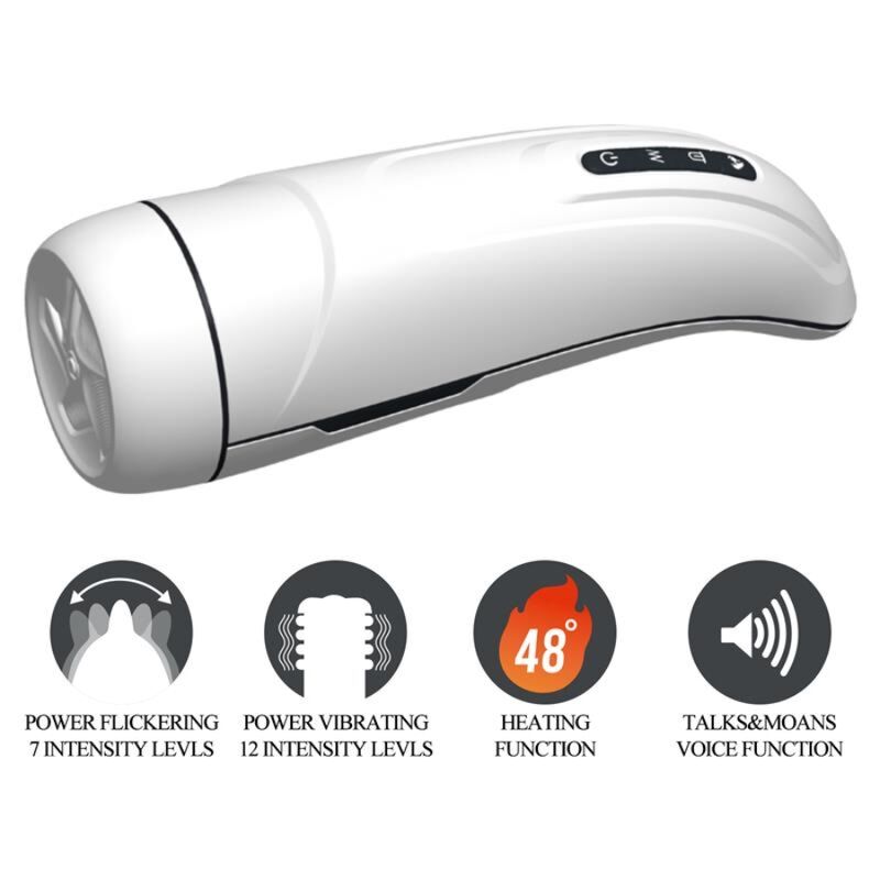 PRETTY LOVE - MASTURBATEUR HOMME MARISSA VIBRATION, CHALEUR, VOIX ET ONDES STIMULANTES