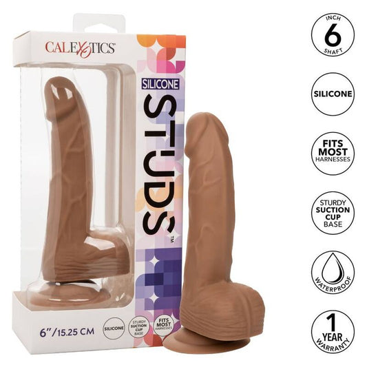 CALEXOTICS - RIVETS SILICONE 15,24 CM MARRON