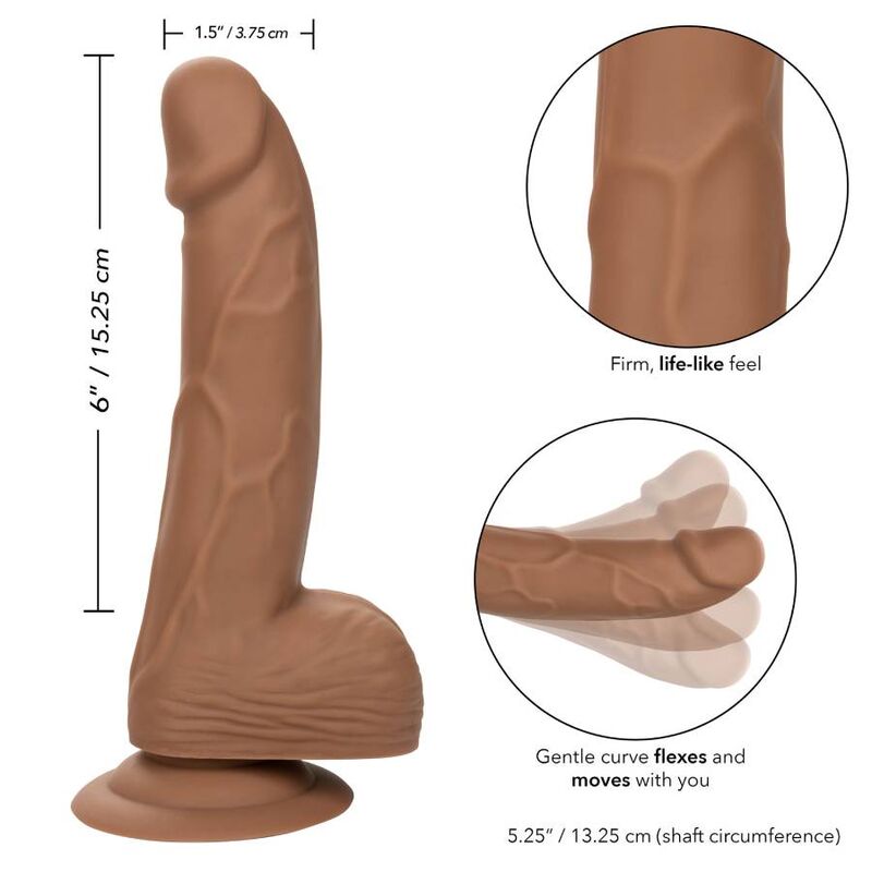 CALEXOTICS - RIVETS SILICONE 15,24 CM MARRON