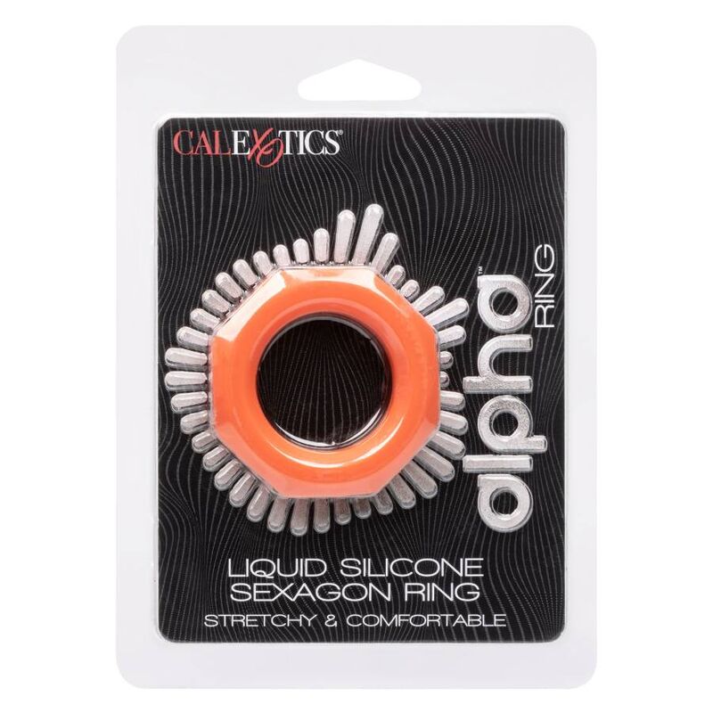 CALEXOTICS - BAGUE ALPHA SEXAGONE ORANGE